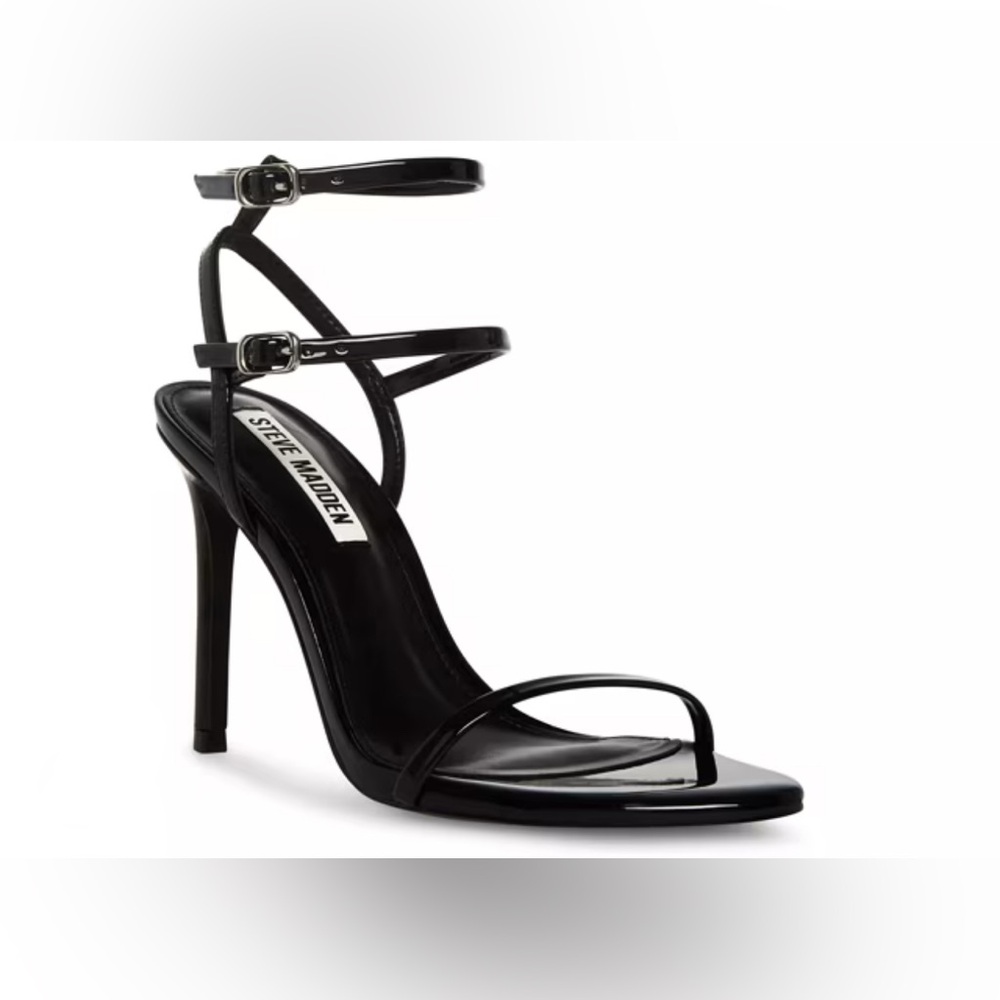 Steve Madden Theresa Strappy Sandal Black Patent